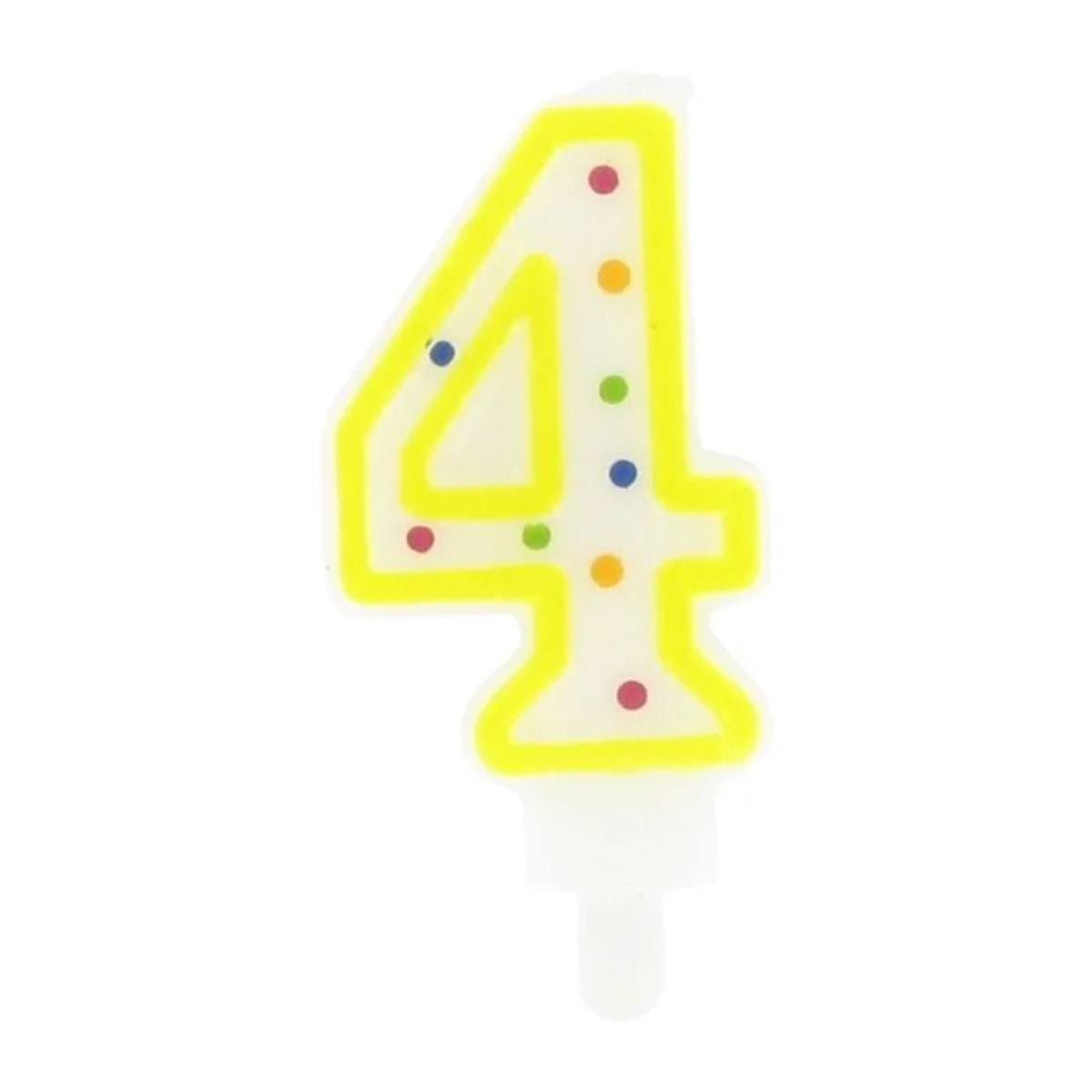 Bougie anniversaire chiffre 4 Fackelmann Rio Party