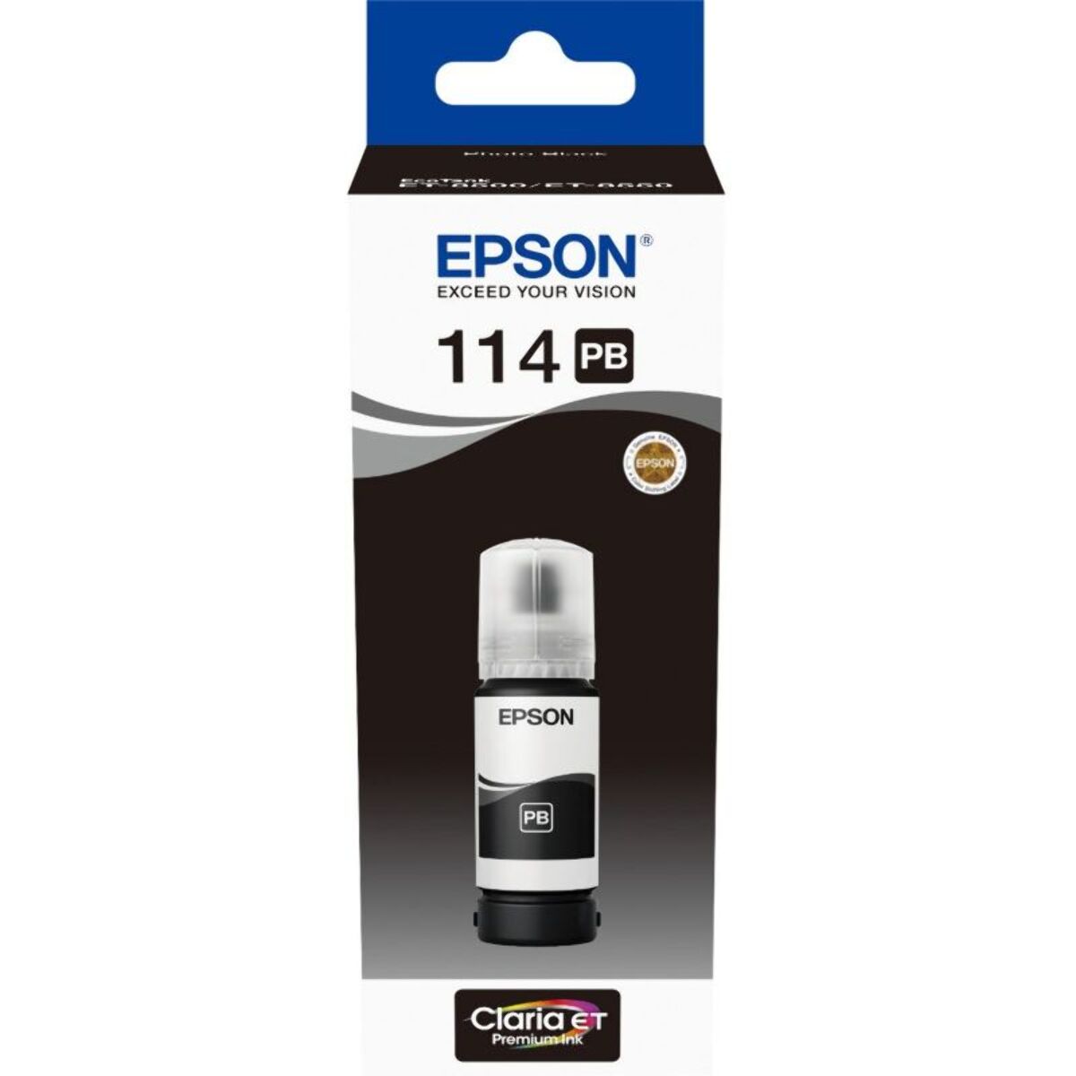 Cartouche d'encre EPSON Bouteille d'Encre Ecotank 114 Noire Photo - C13T07B240