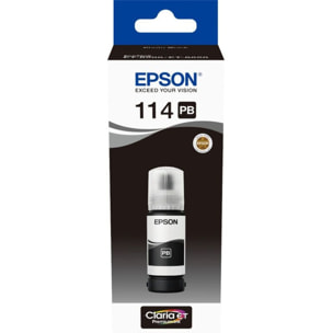 Cartouche d'encre EPSON Bouteille d'Encre Ecotank 114 Noire Photo - C13T07B240