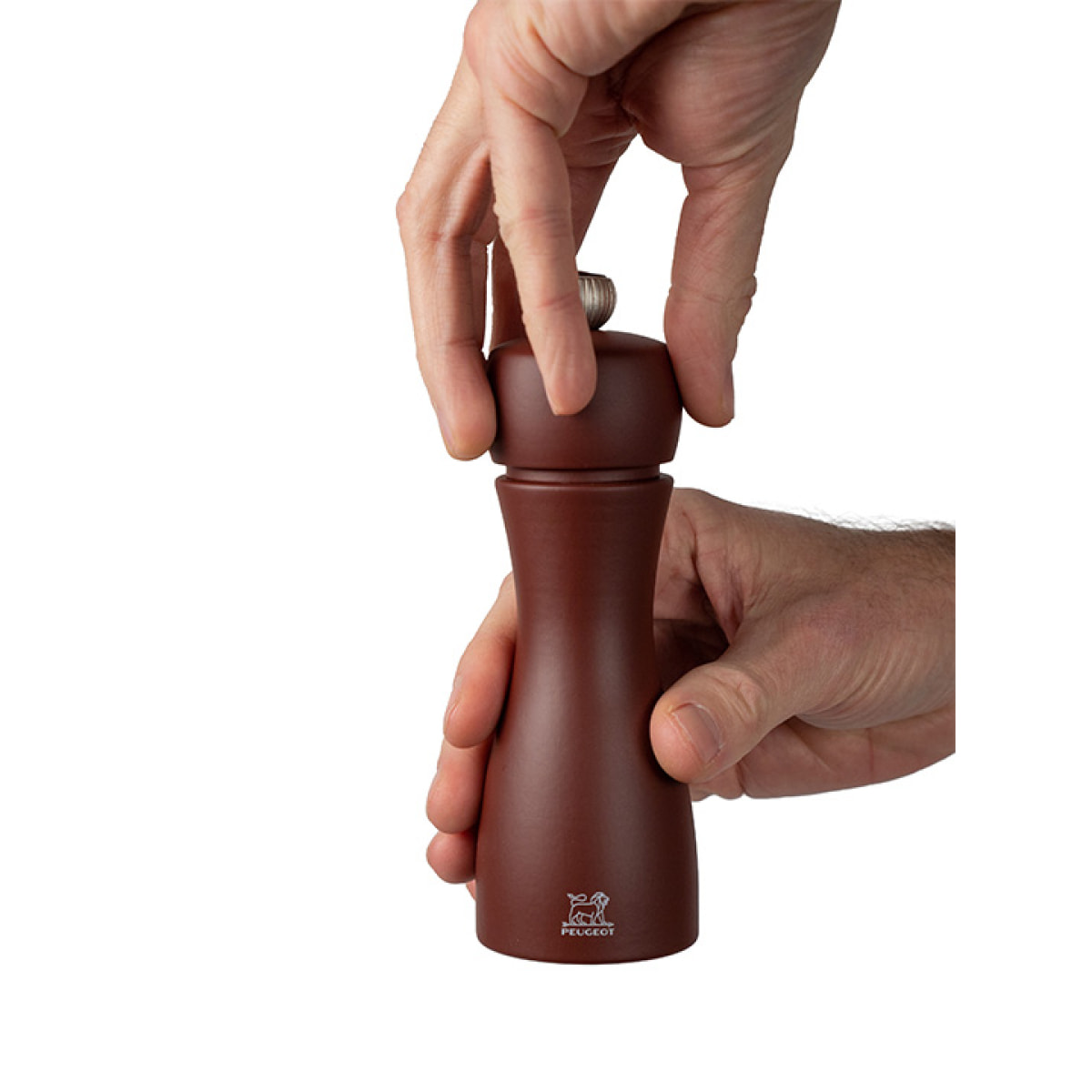 Duo de moulins à poivre et à sel manuels en bois, terre, 15 cm Tahiti