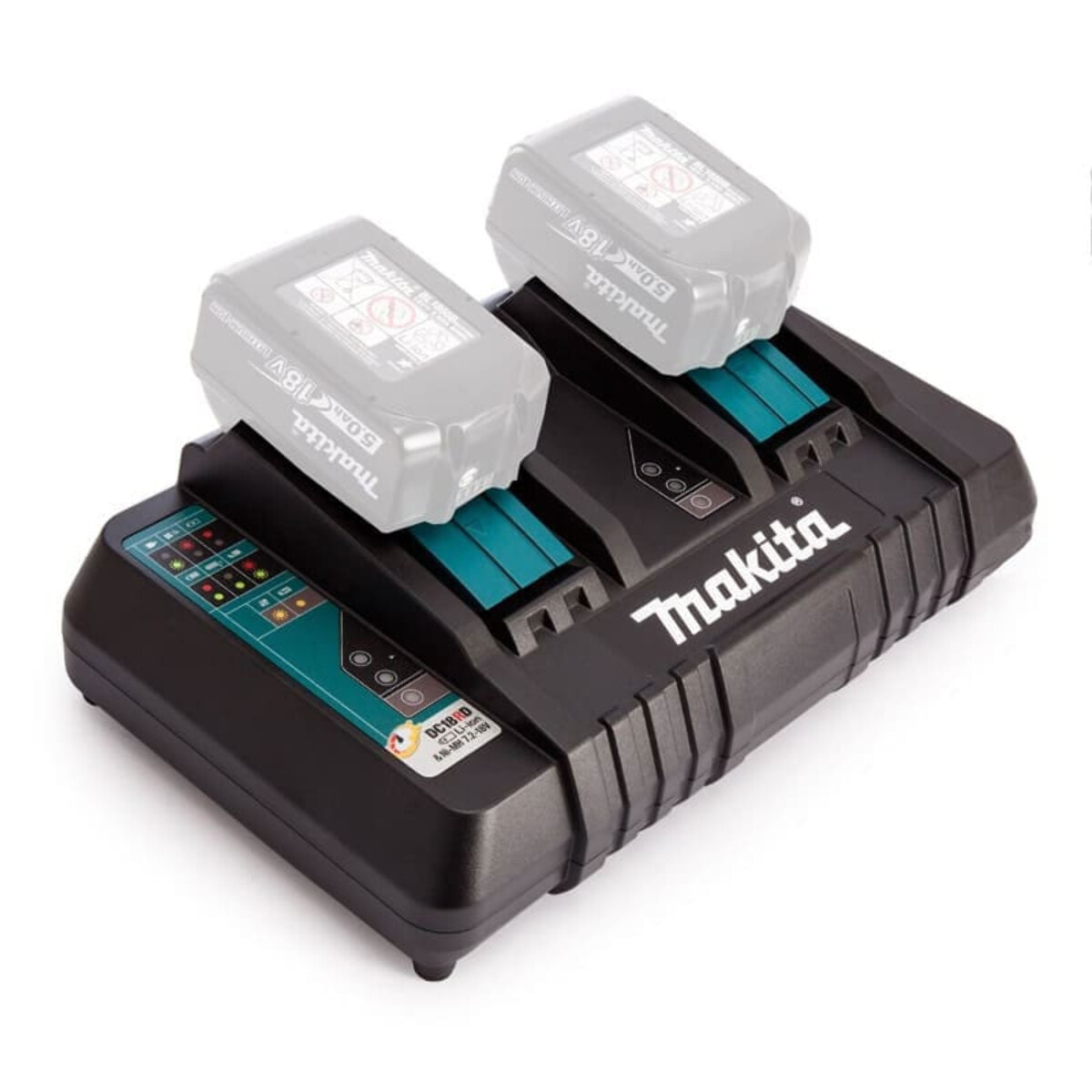 Pack 4 Baterías 5Ah + Cargador doble MAKITA + Maletín Makpac - 197626-8