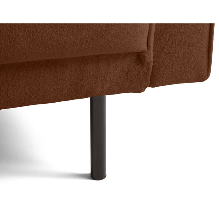 Charlie - fauteuil - pieds hauts - en tissu - Terracotta