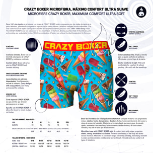 Pack 6 calzoncillos Crazy Boxer Naturaleza para hombre