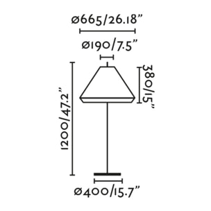 SAIGON OUT C70 Lampadaire vert olive