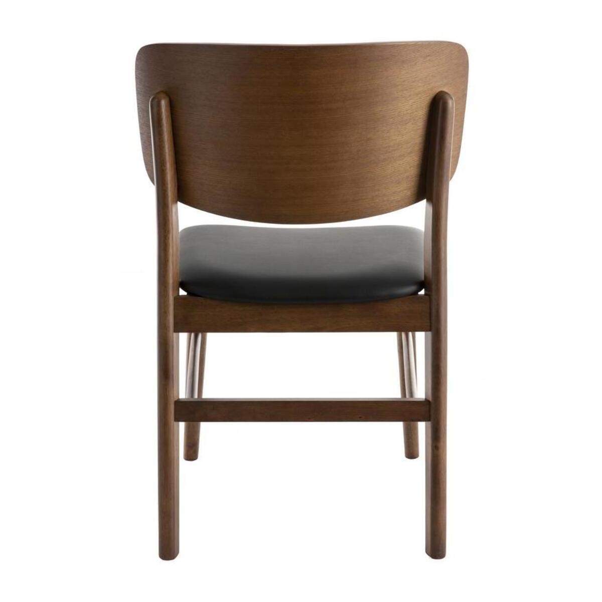 Chaises en bois foncé et noir (lot de 2) SHELDON