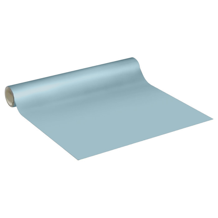 Rouleau adhésif décoratif Vinyle au Mètre - Bleu poudre - Sticker Lavable Imperméable Mur Cuisine Meubles