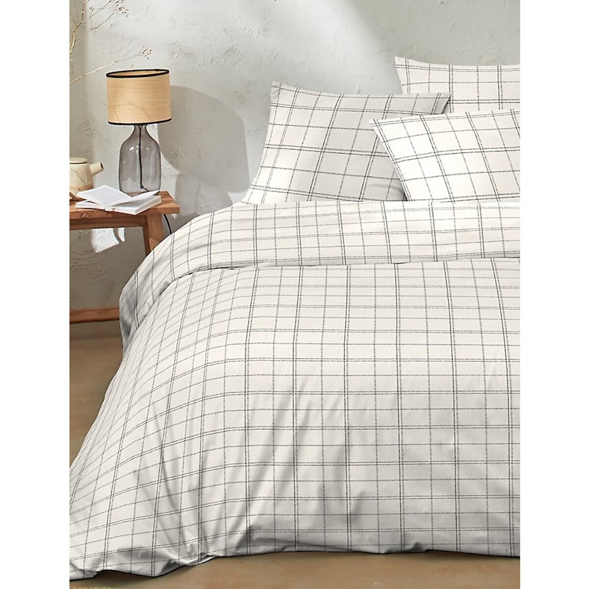 Parure Housse De Couette Prades Ecru + 2 Taies D'oreillers