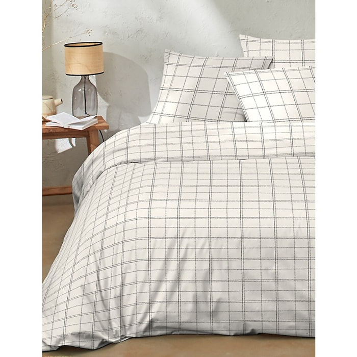 Parure Housse De Couette Prades Ecru + 2 Taies D'oreillers