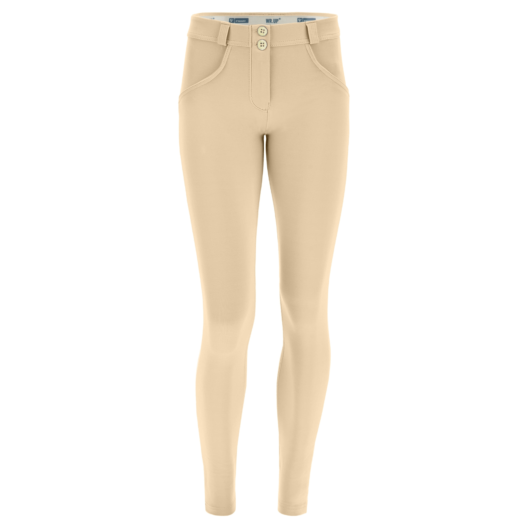 Pantaloni push up WR.UP® in jersey organico vita bassa