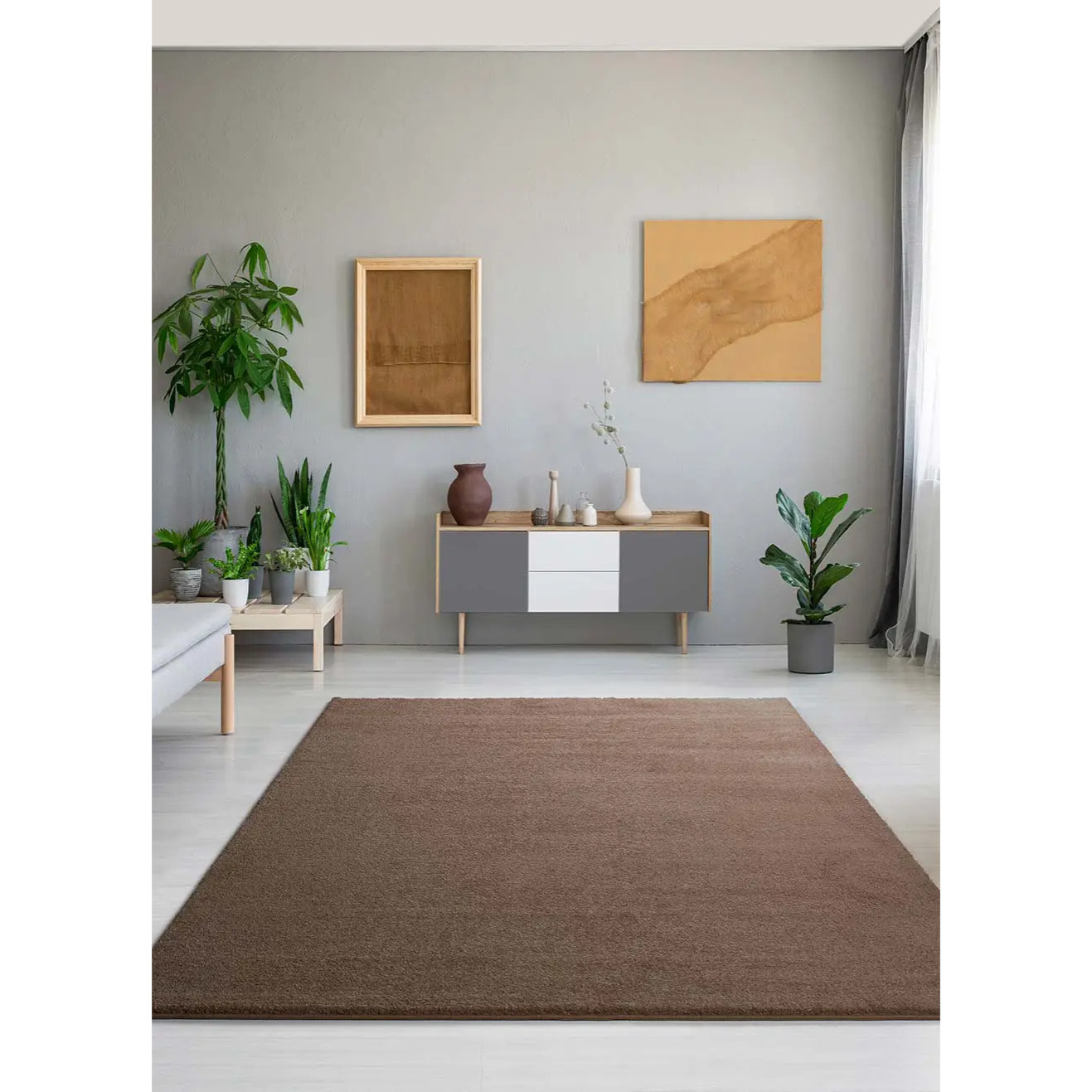 Alfombra Montana Liso Beige, varias medidas disponibles