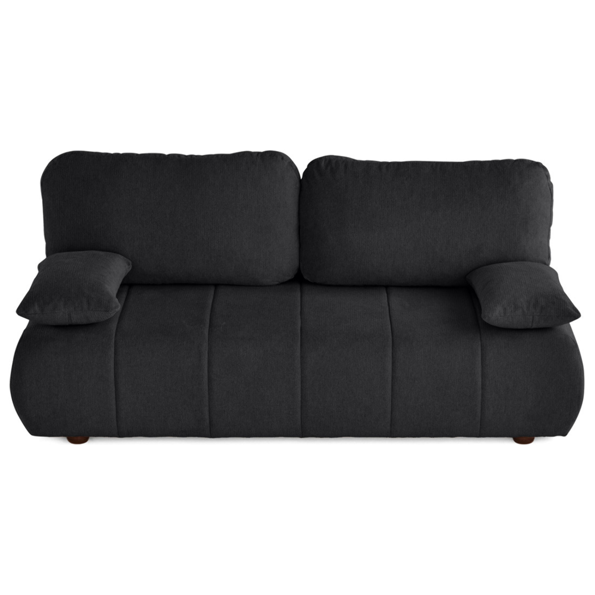 Harper - canapé 3 places convertible avec coffre en tissu texturé - Noir