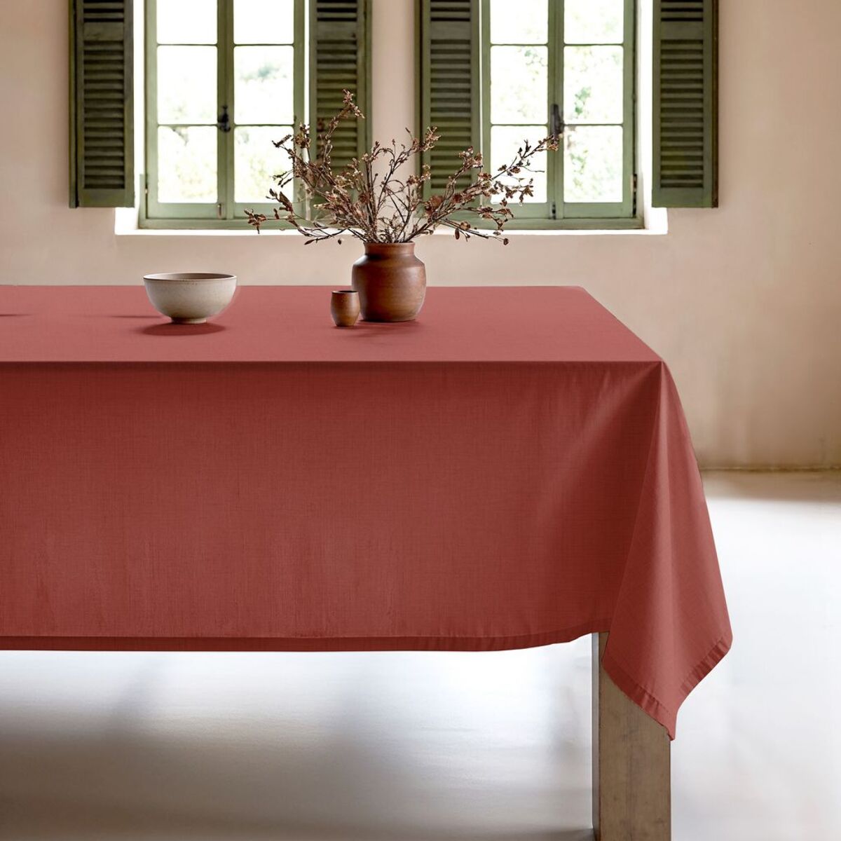 Mantel antimanchas BRIA TERRACOTA - 100% algodón