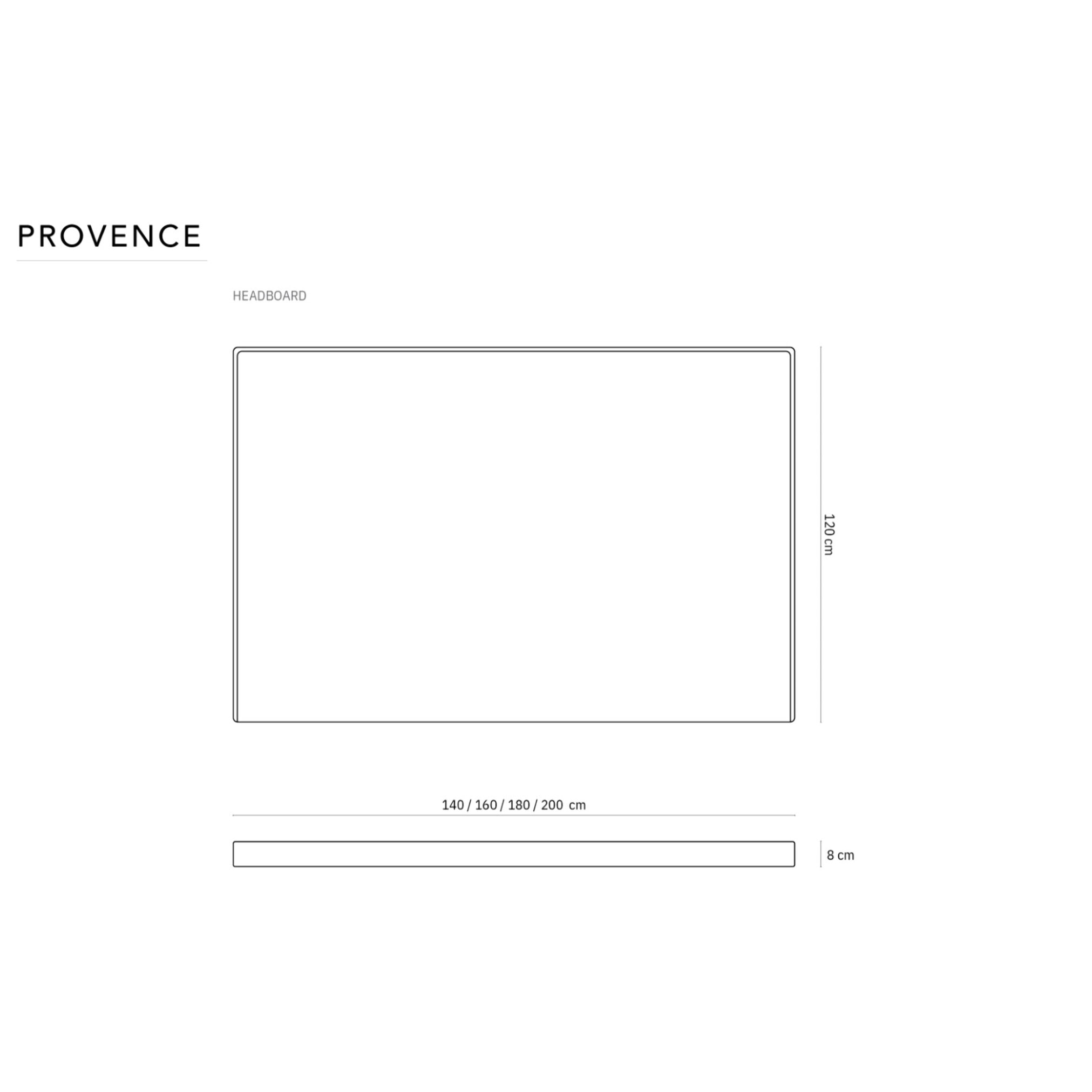 Tête de lit "Provence" 200x120cm en velours jaune