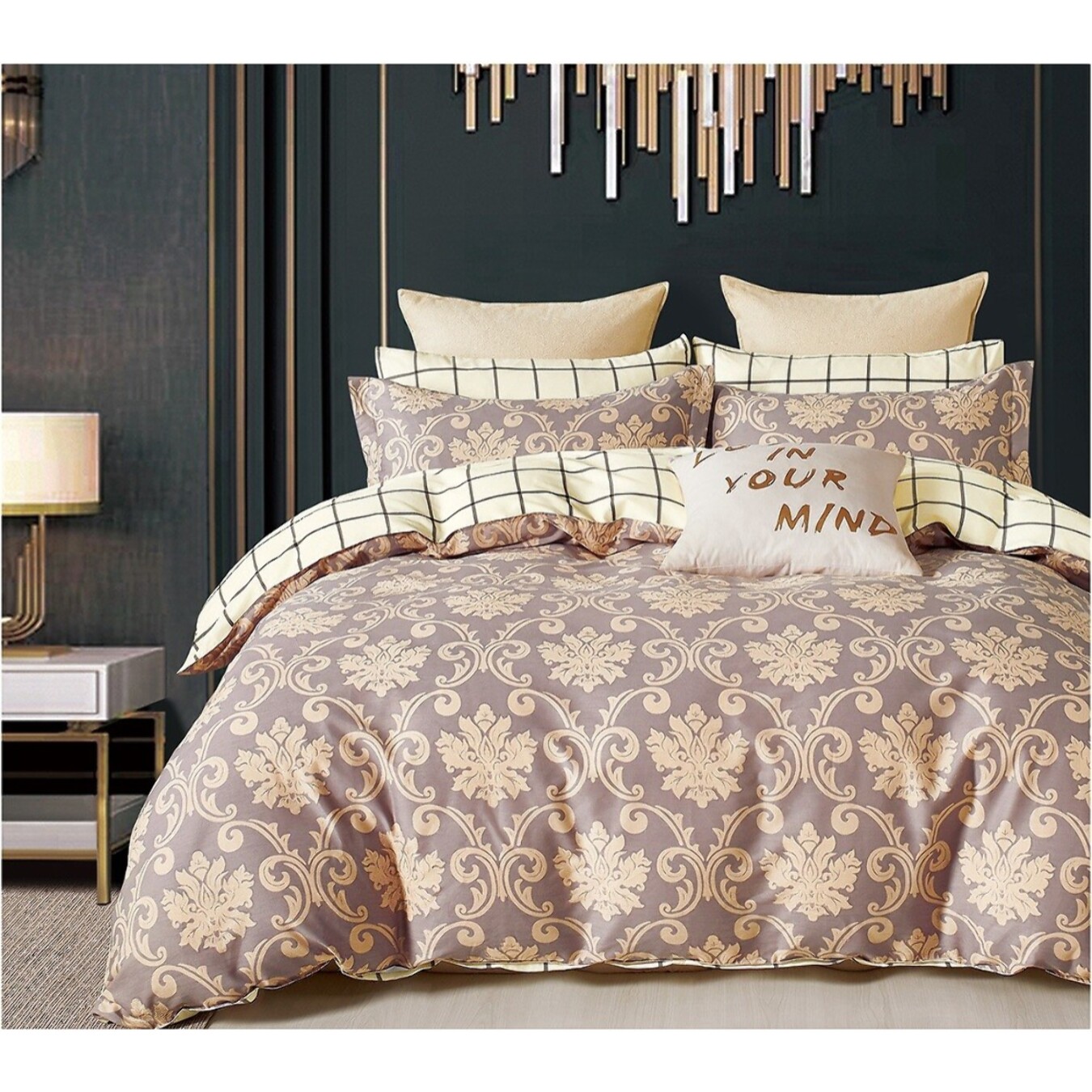 Parure housse de couette 100% percale de coton - Orévance