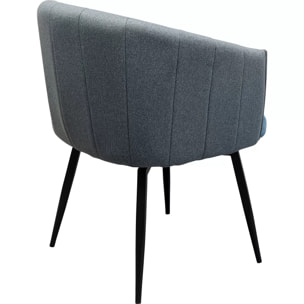 Chaise avec accoudoirs pivotante Merida bleue Kare Design