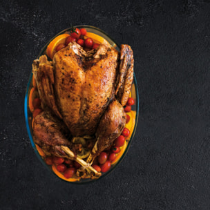 Lot de 2 plats à four ovale en verre 26cm et 35cm CRISTAL