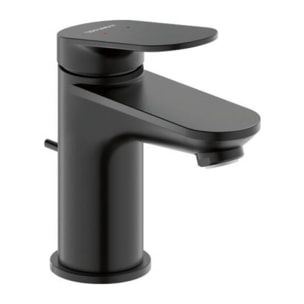 Mitigeur lavabo Wave S avec vidage noir mat