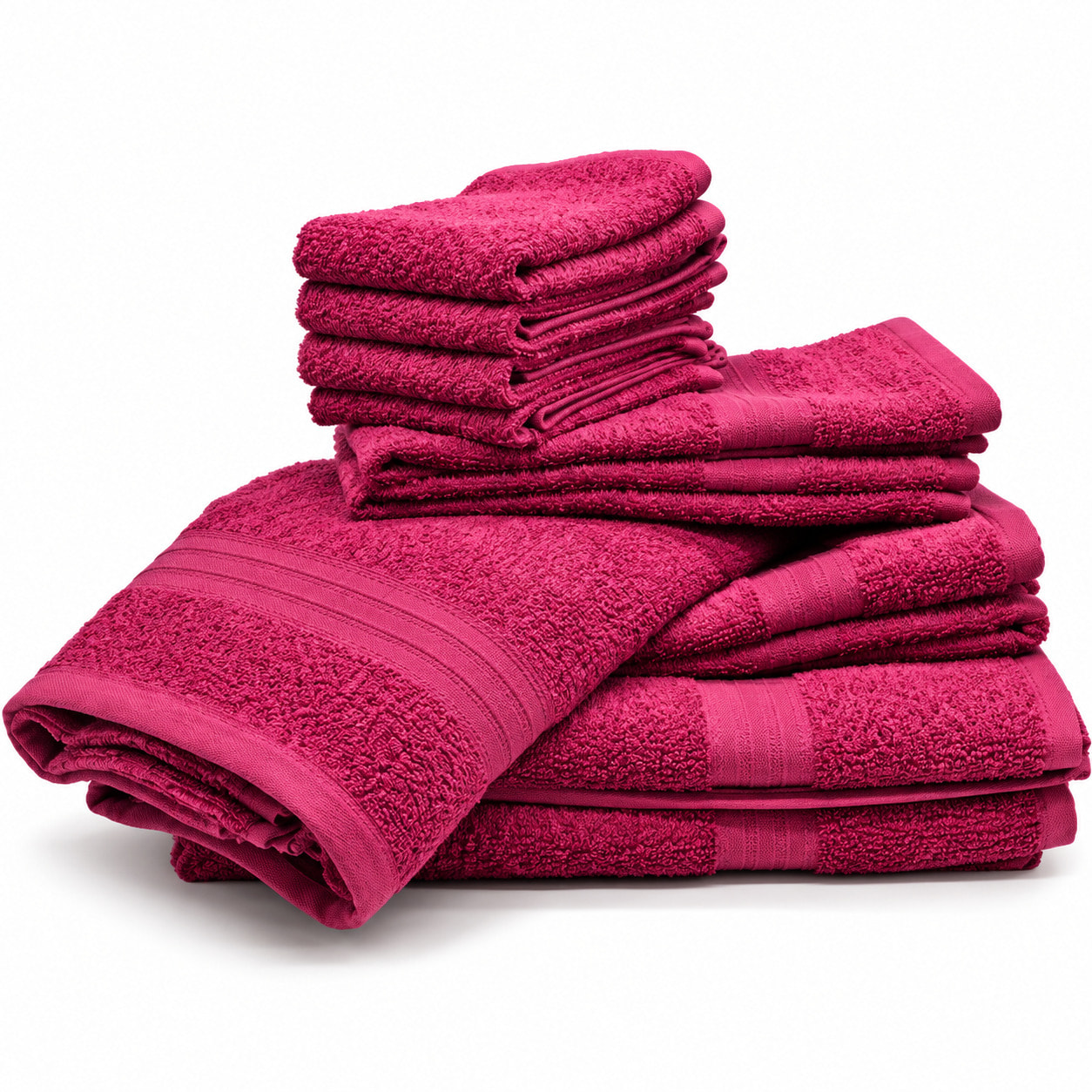 BASSETTI Set 5 Asciugamani in 100% Cotone