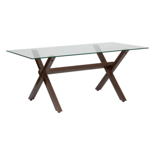 Table à manger "Jorel" marron 180x90x74,5cm