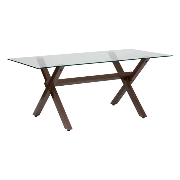 Table à manger "Jorel" marron 180x90x74,5cm