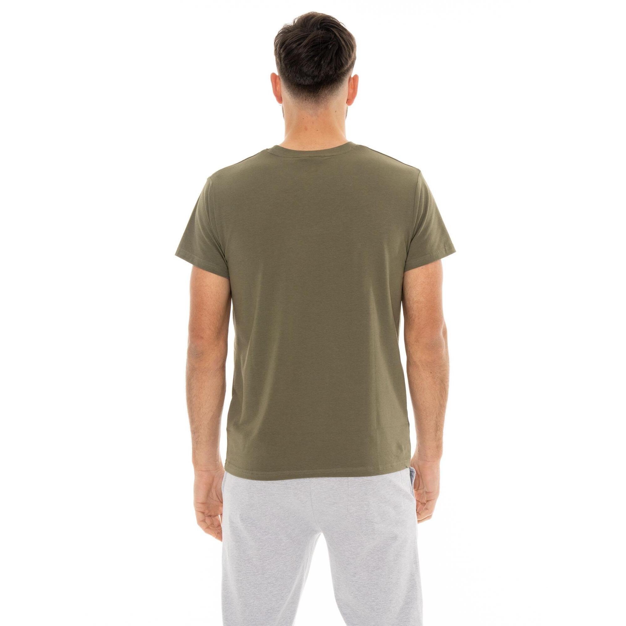 T-shirt in cotone da uomo a maniche corte Leone Basic