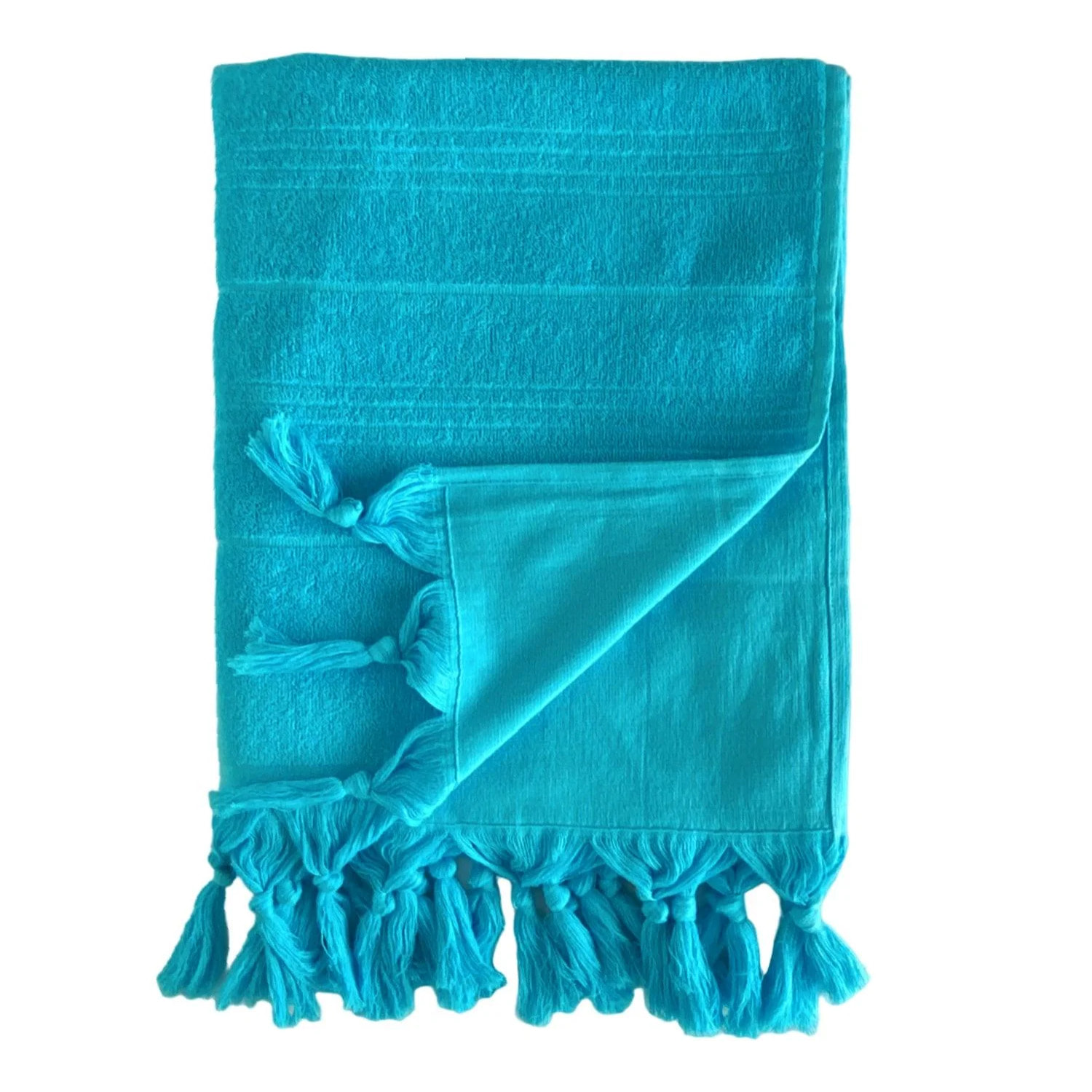 Fouta doublée éponge - Hammam Turquoise - 140x180cm - 330g/m²