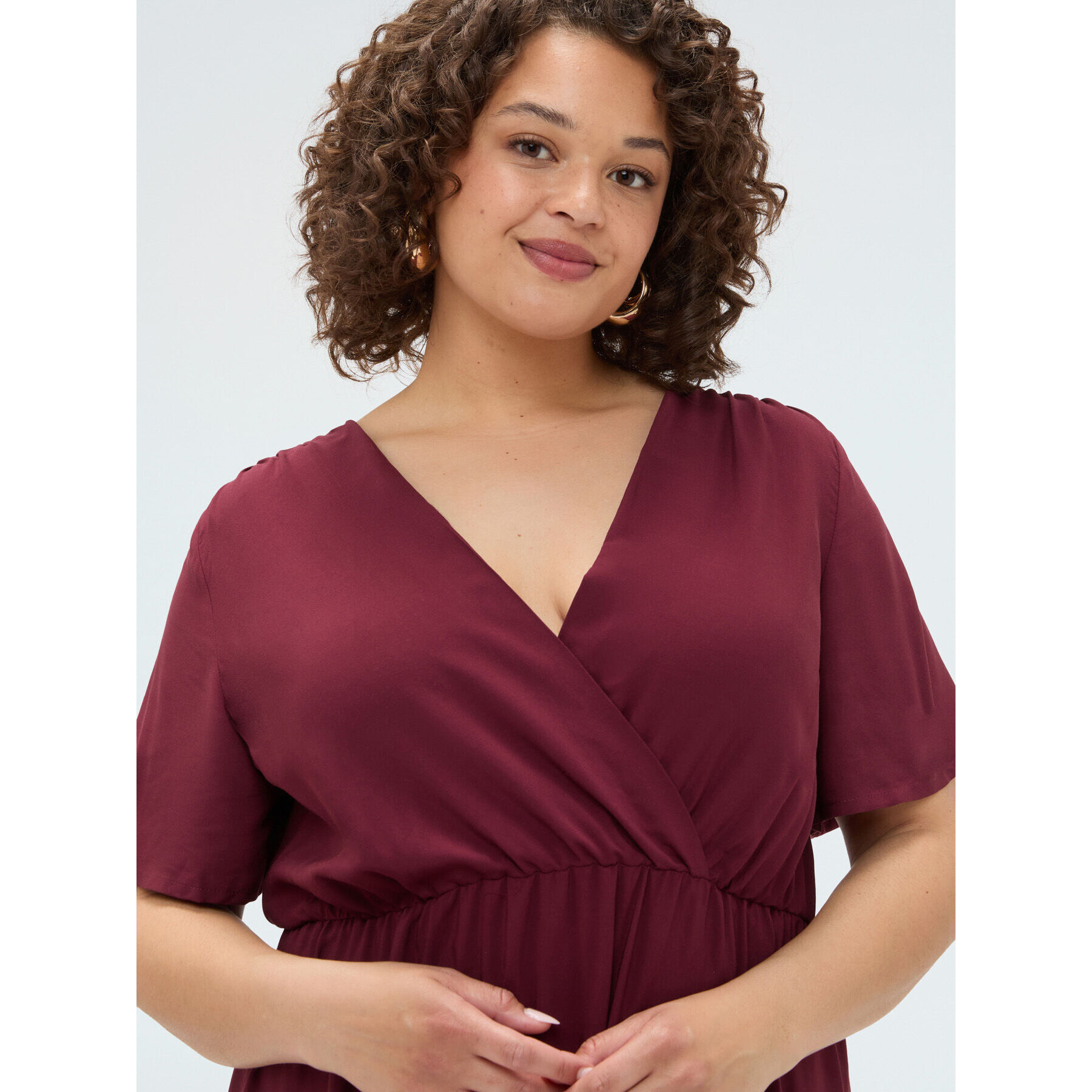 Fiorella Rubino - Vestido largo Smile en viscosa - Burgundy