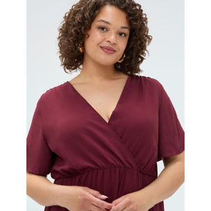 Fiorella Rubino - Vestido largo Smile en viscosa - Burgundy