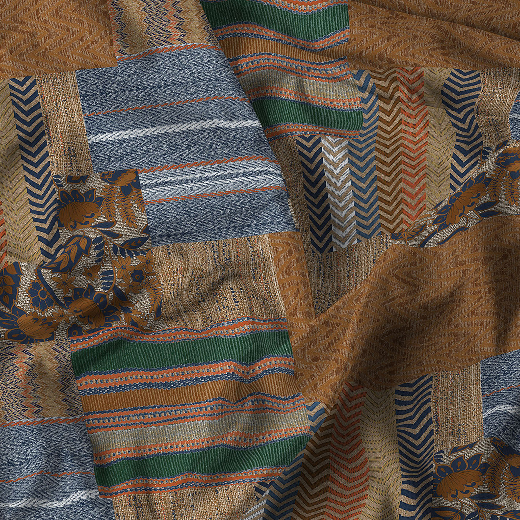 PARURE COPRIPIUMINO ATHENA, 100% Cotone, Made in Italy - ADANA TERRA
