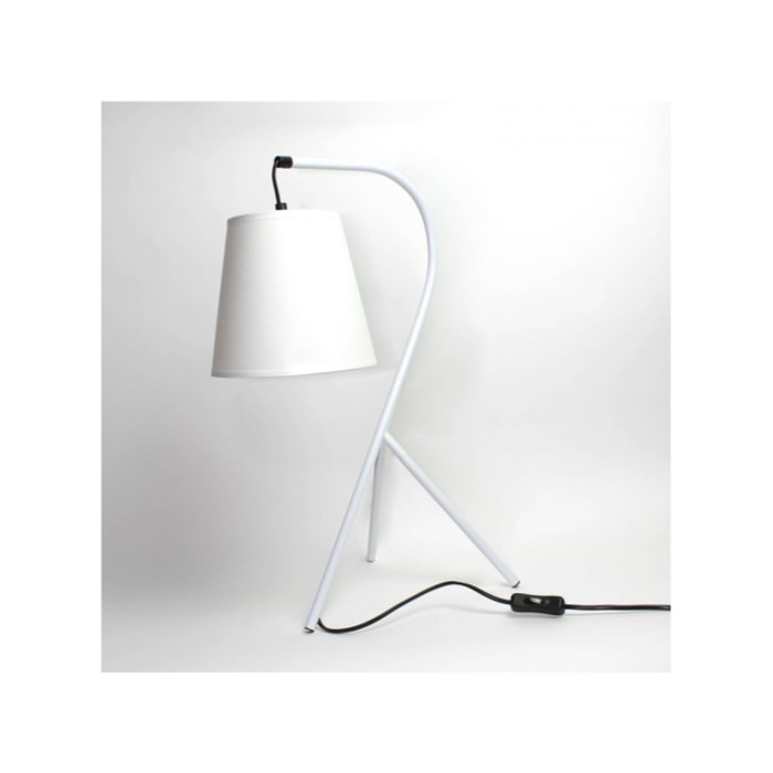 Lampe de chevet trépied design blanche - SIMPLY
