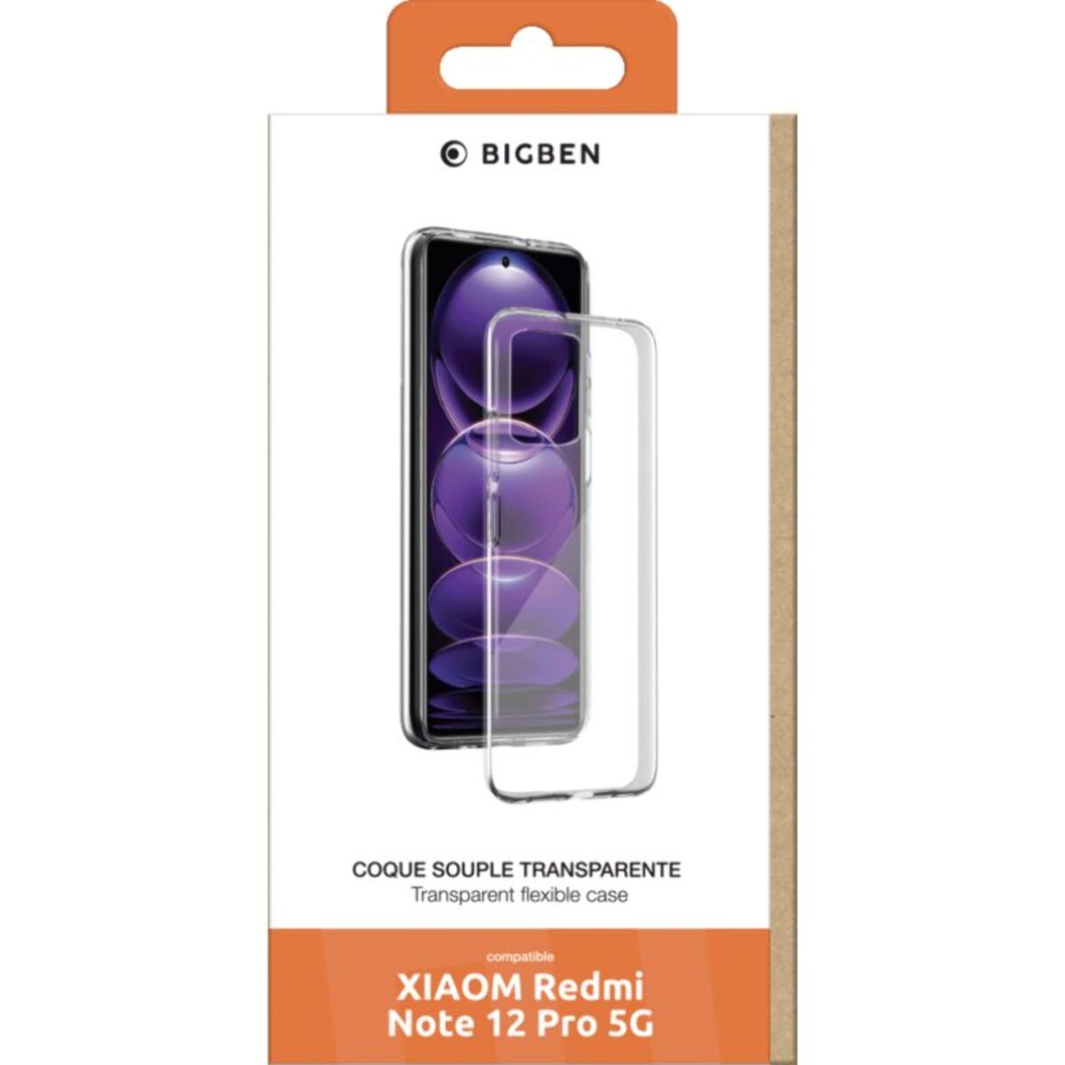 Coque BIGBEN CONNECTED Xiaomi Redmi Note 12 Pro 5G transparent