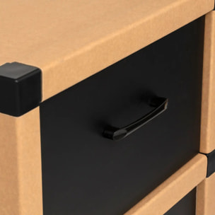 Tour de rangement Cardy beige/noir