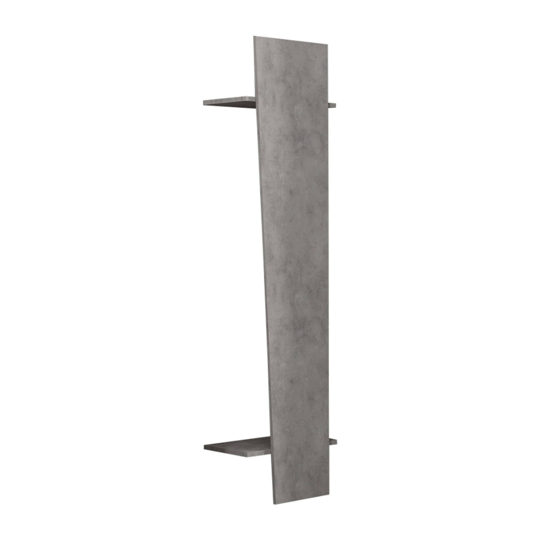 Mobile da ingresso Allinko, Entratina moderna multifunzione, Armadietto multiuso per atrio, 100% Made in Italy, cm 50x30h200, Cemento