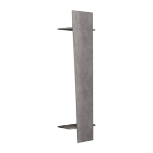 Mobile da ingresso Allinko, Entratina moderna multifunzione, Armadietto multiuso per atrio, 100% Made in Italy, cm 50x30h200, Cemento