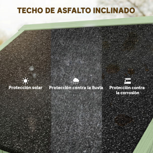 Armario de Jardín de Madera 77x54,2x179 cm 0,3 m² Cobertizo para Almacenaje de Herramientas con 3 Estantes y 2 Puertas con Cerrojo para Patio Terraza Verde