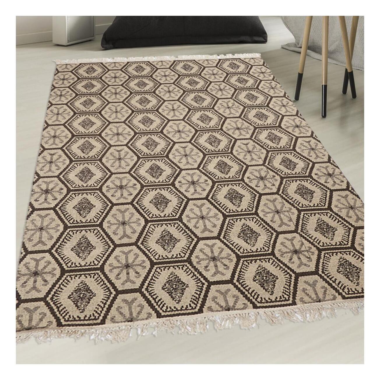 Tapis kilim reversible fait à la main en laine JOPA