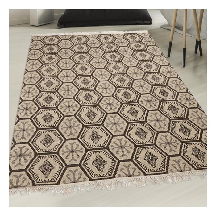 Tapis kilim reversible fait à la main en laine JOPA