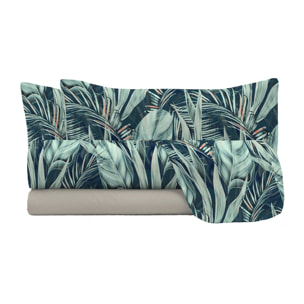 COMPLETO LETTO FASHION MADE IN ITALY MICROFIBRA-TROPICAL MATRIMONIALE