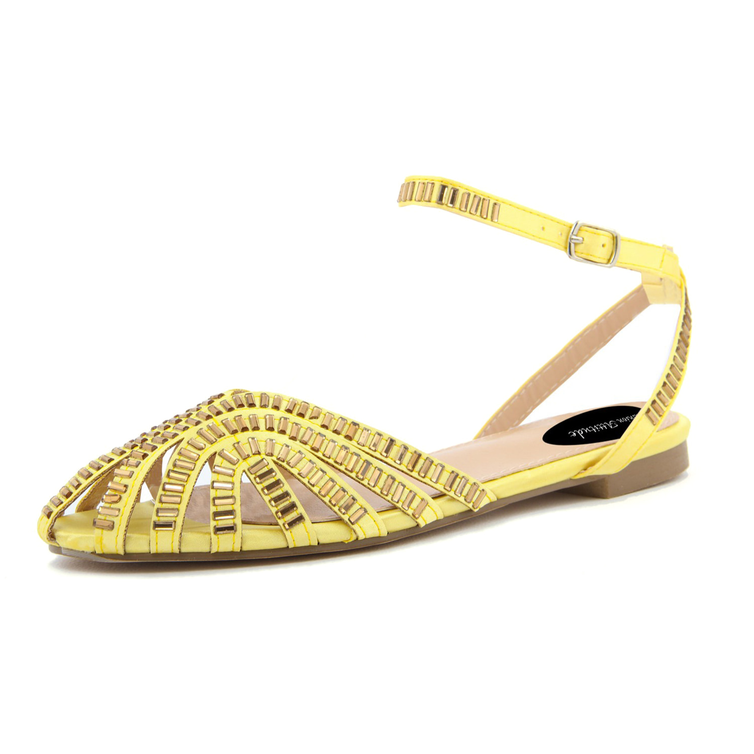 Sandalo flat Donna colore Giallo