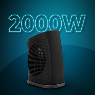 Calefactor Eléctrico Bajo Consumo ReadyWarm 2050 Max Force Black. Termoventilado