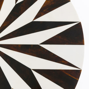 Table d'appoint Domero Star marron et blanche Kare Design