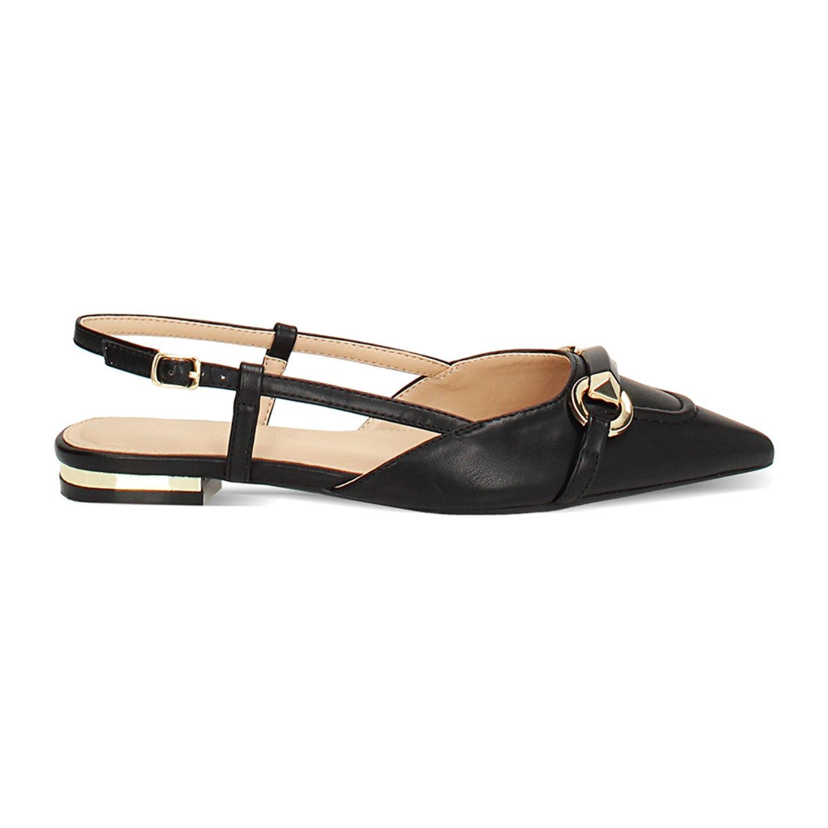 Ballerine slingback donna nere a punta