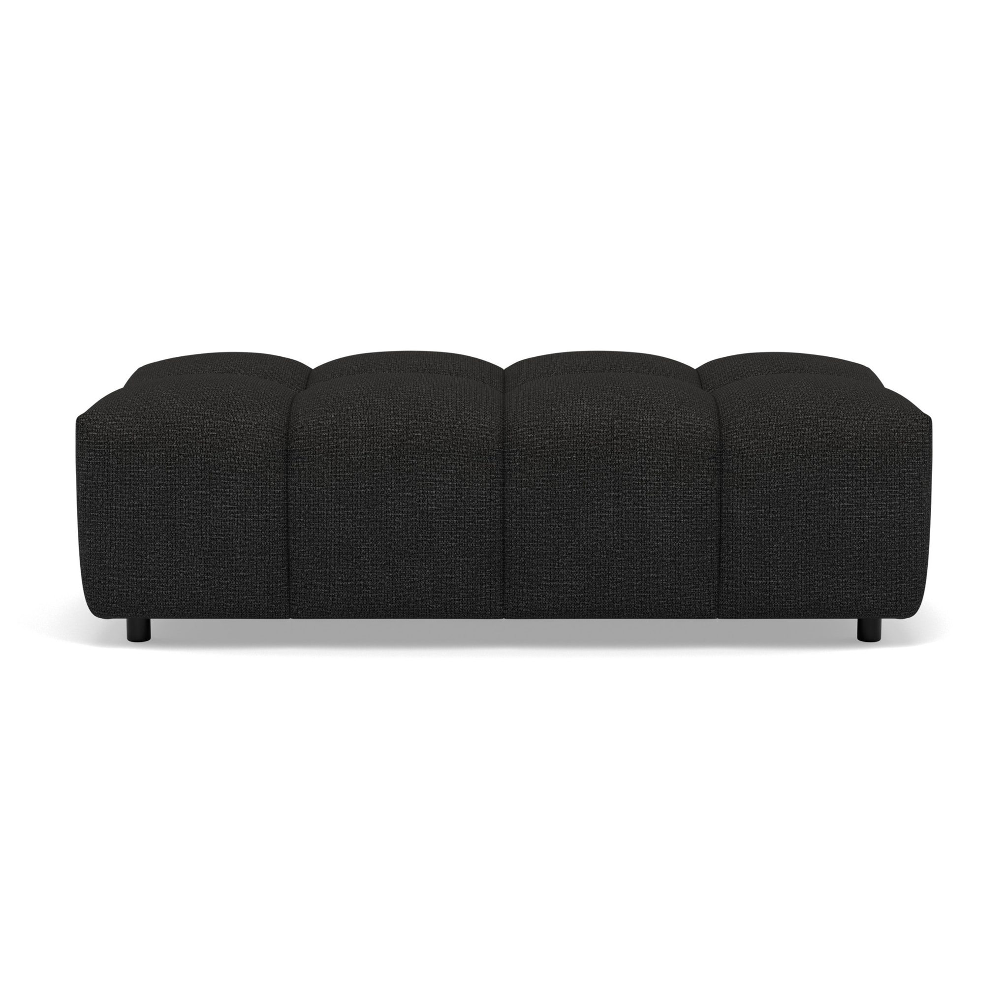 Adelaide - pouf en tissu texturé - Noir
