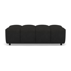 Adelaide - pouf en tissu texturé - Noir