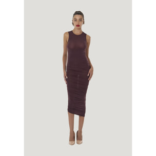 Vestito Sheer Drape Dress