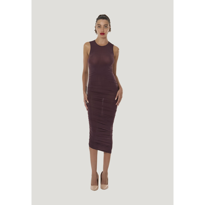 Vestito Sheer Drape Dress