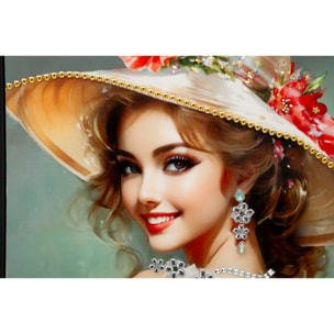 DIPINTO SU TELA LACCATO ELEGANT C/CORNICE -B- CM 52X4,5X152