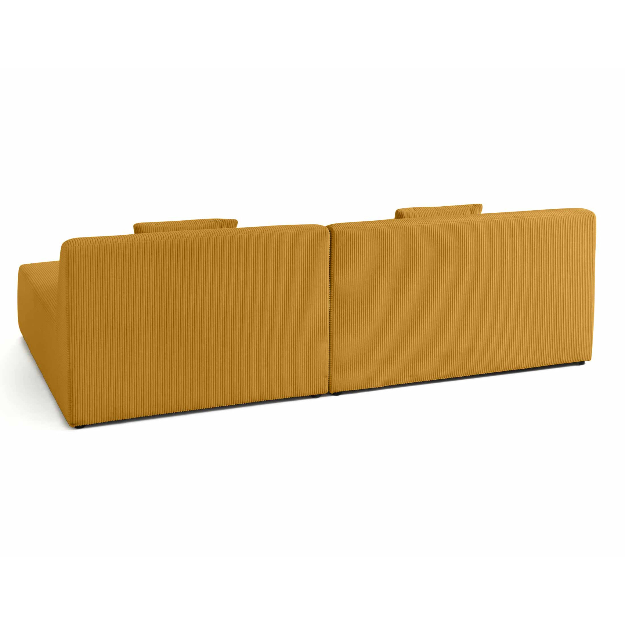 Onyx - canapé modulable d'angle réversible 4 places - en velours côtelé - Jaune