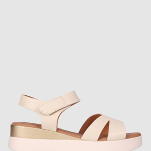 Sandalias de Piel - Hielo - Tacón: 4 cm