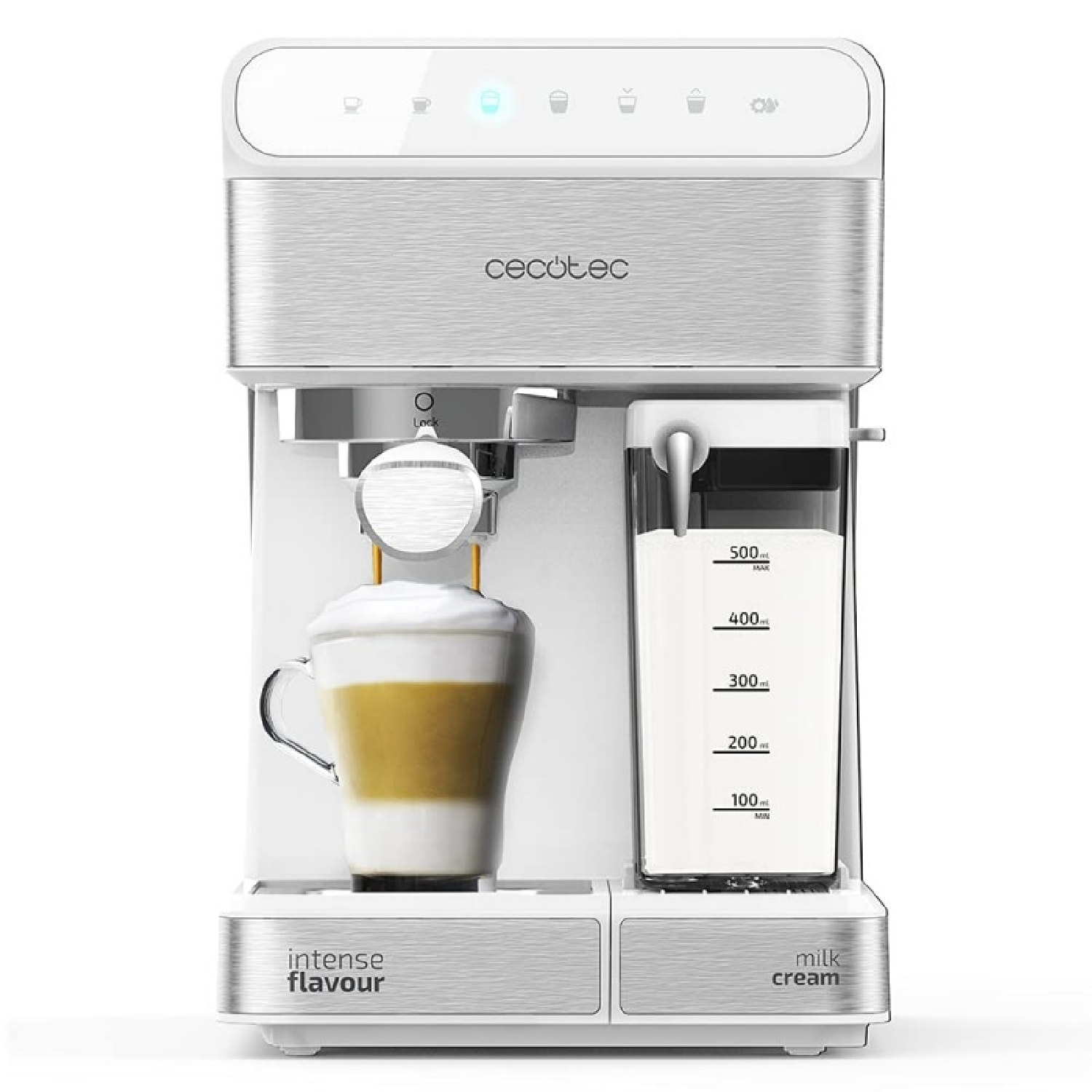 Cecotec Machine à café semi-automatique Power Instant-Ccino 20 Touch Serie Bianc